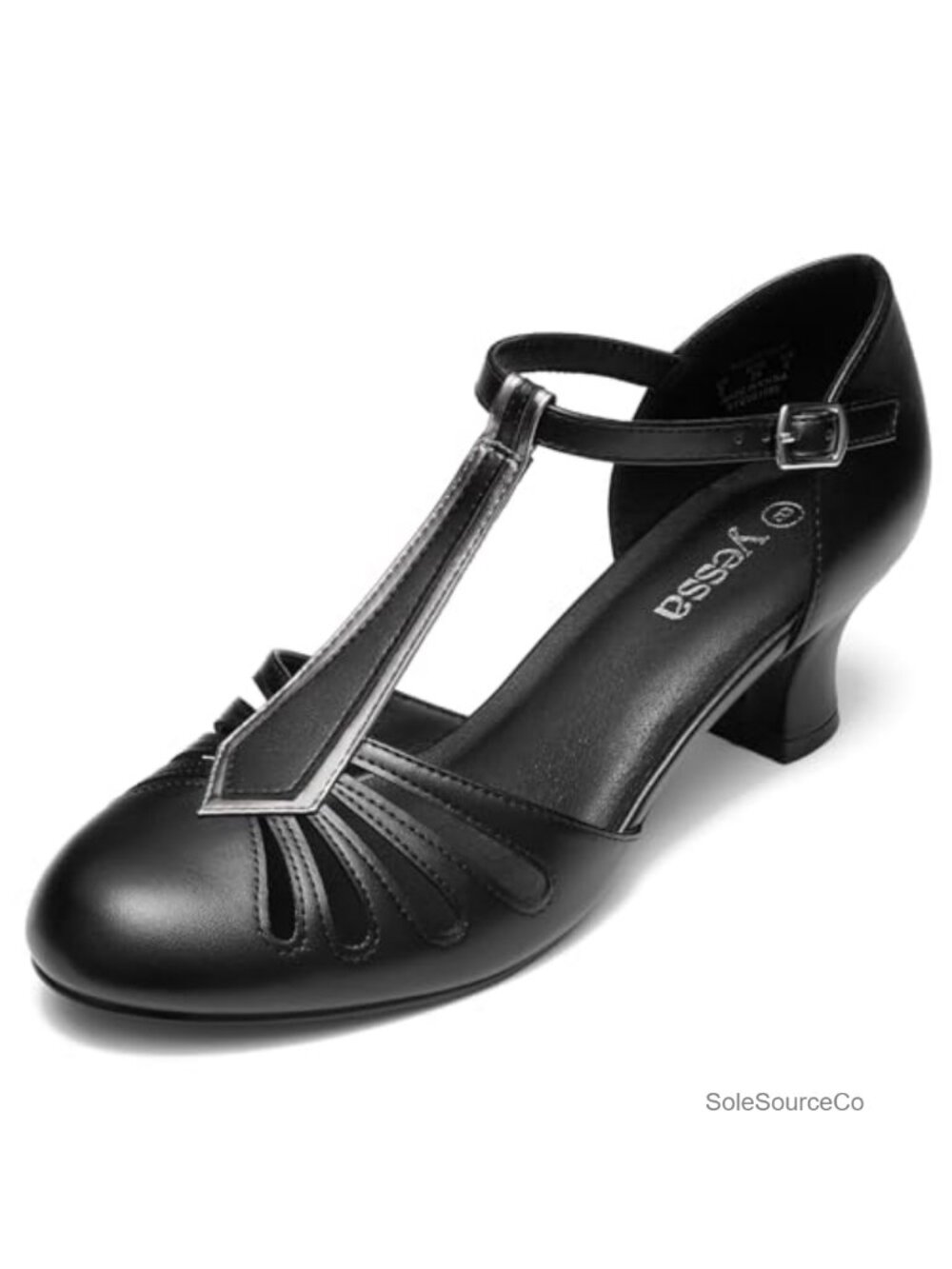 Women's 2" T-Strap Character Dance Shoes PU Leather Gatsby Flapper